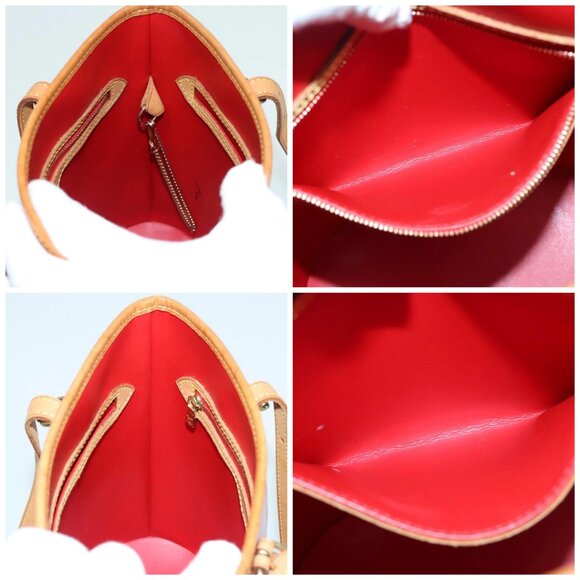 LOUIS VUITTON Monogram Vernis Bucket PM Shoulder Bag SPO Red LV Auth - Picture 16 of 16